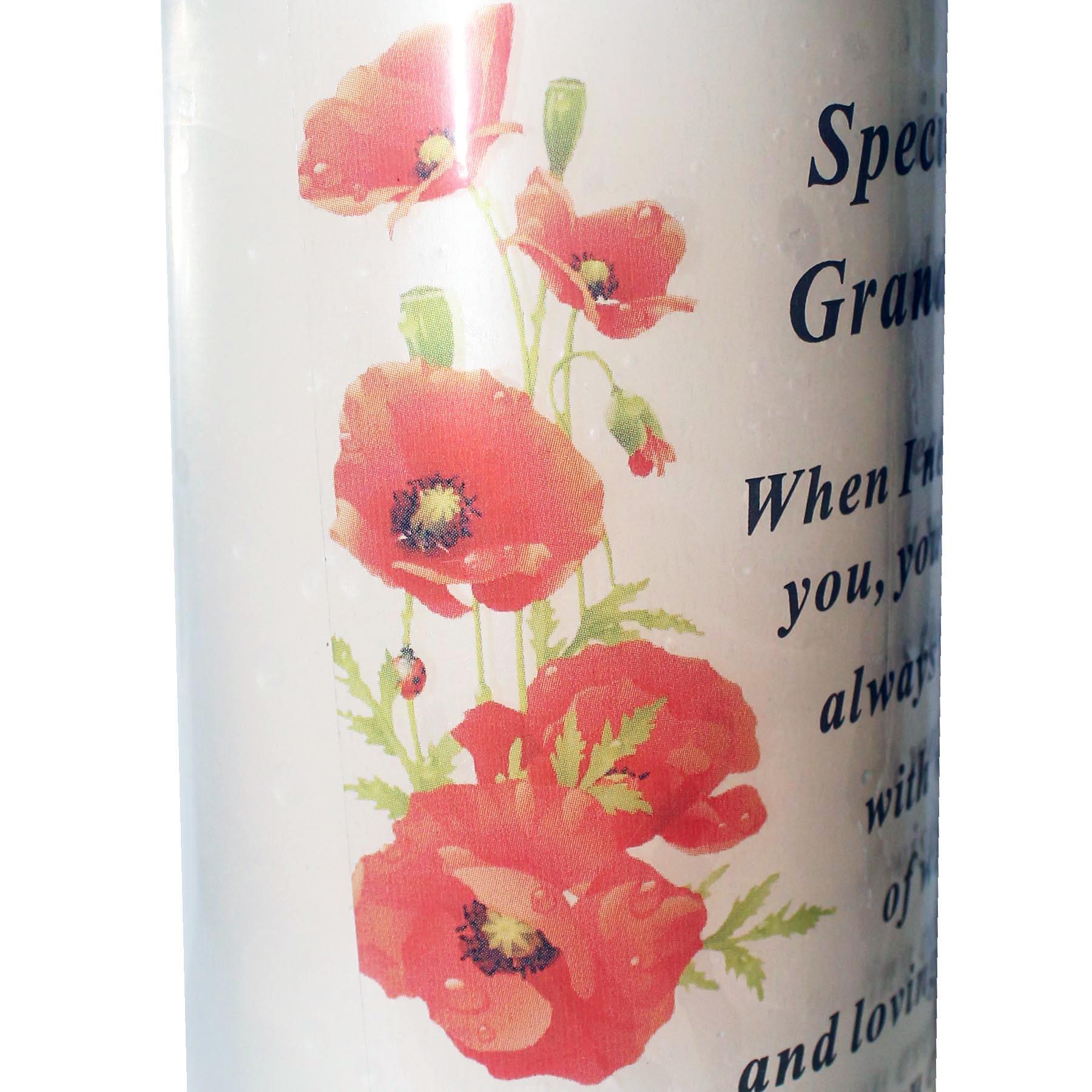 Memorial Candle in a Glass Jar with Sentimental Wording - Grandad