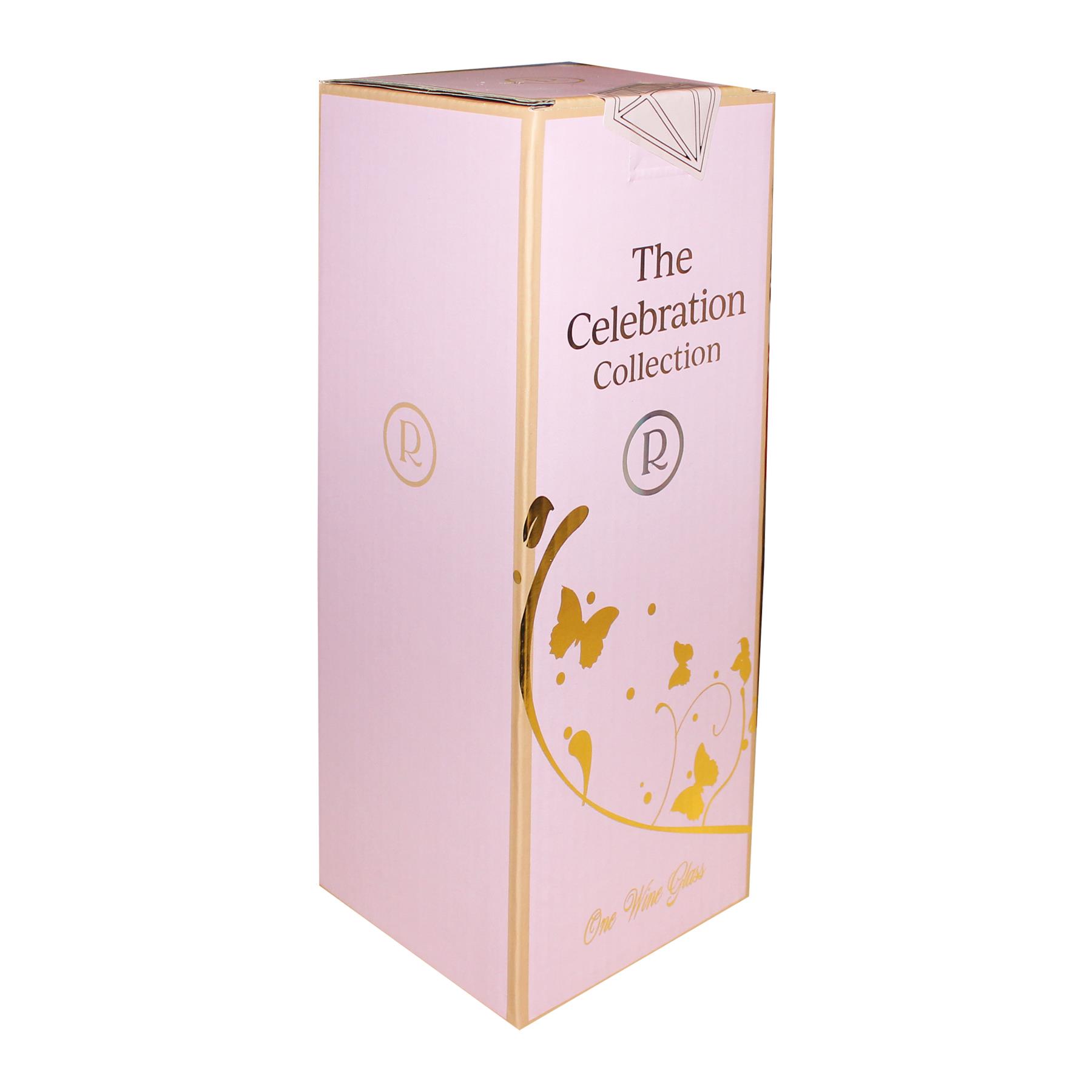 18th Birthday Wine Glass with Etched Number and Diamante Detailing Gift Boxed