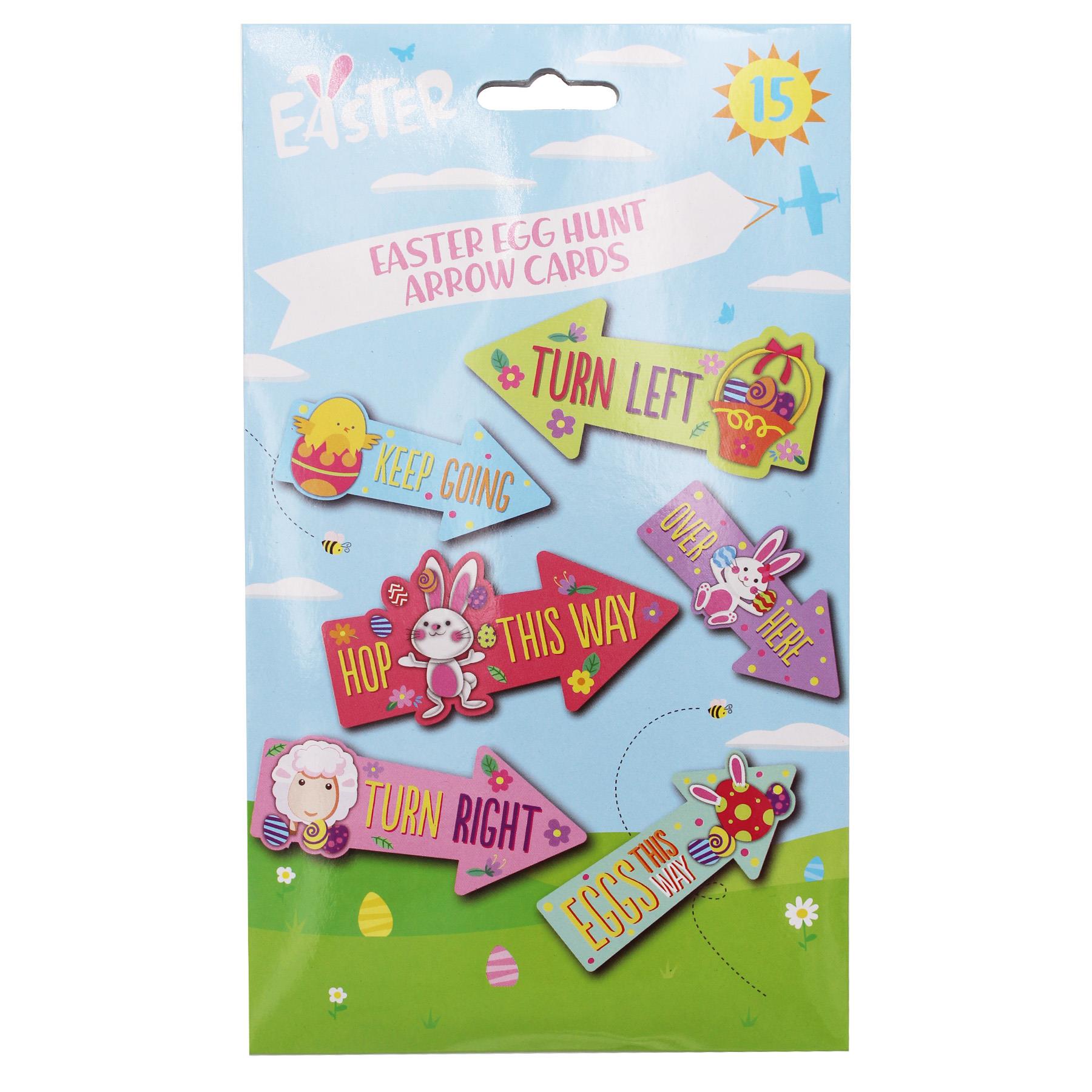 Easter Egg Hunt Arrow Signs 15 Pack Fun and Games 736254