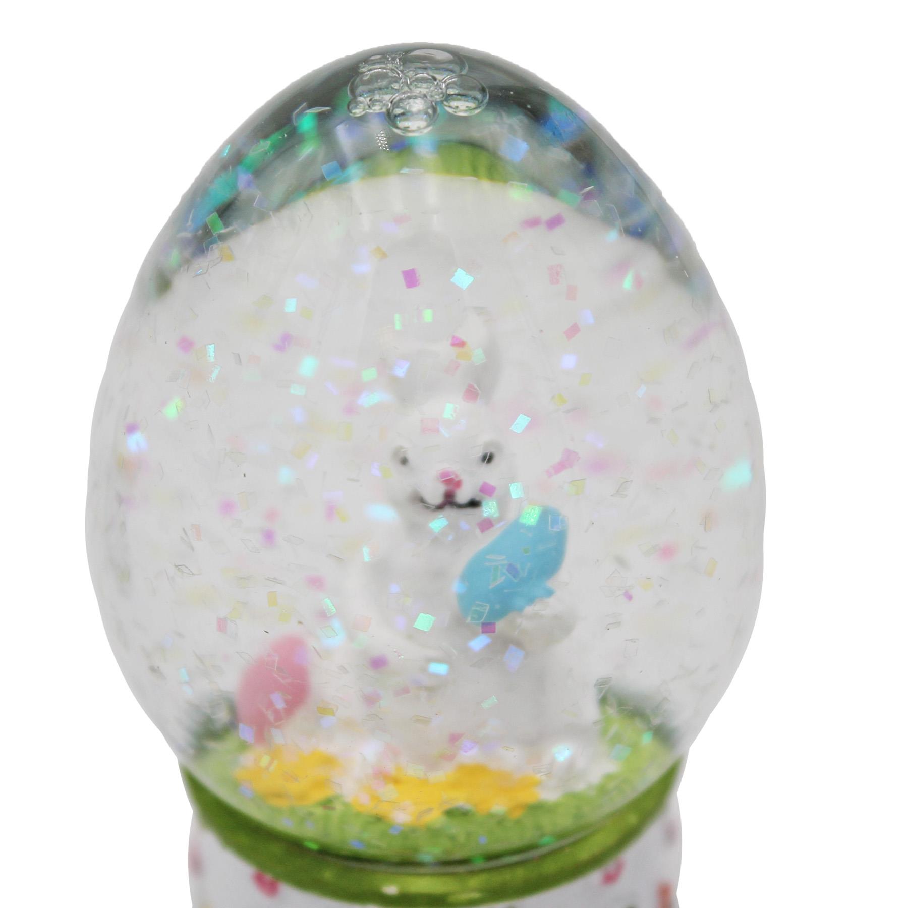 image451793521.jpg Easter Mini Egg Glitter Water Ball Decoration - Easter Bunny With Eggs