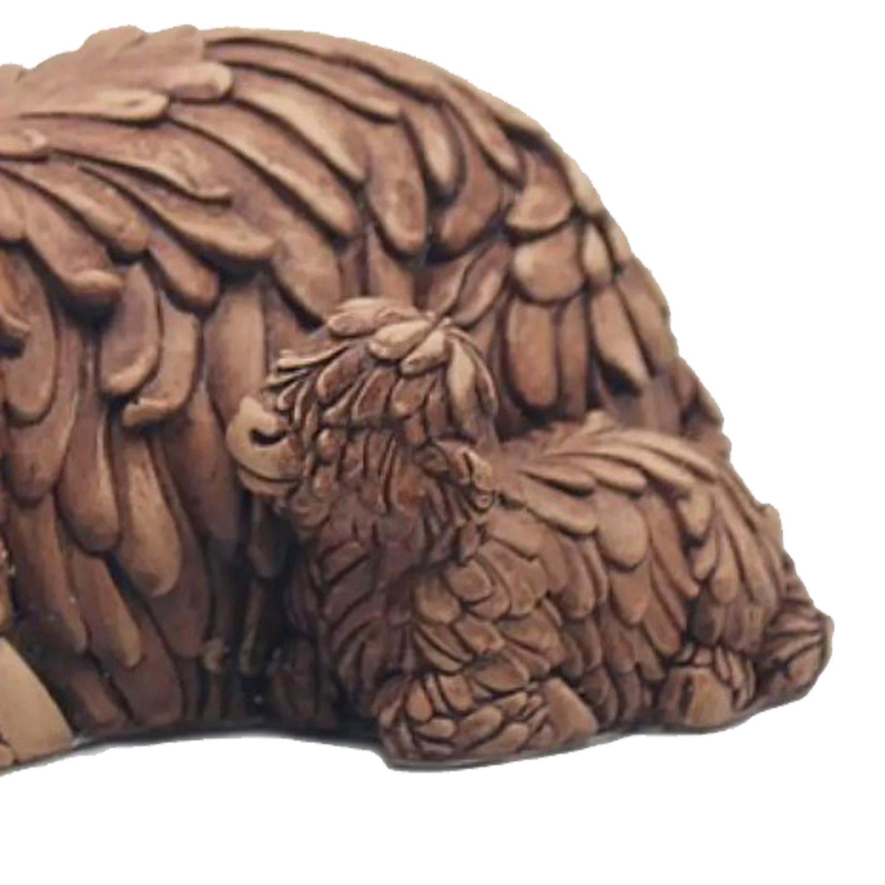 Highland Cow Ornament 18cm Gift - Lying Down Hughie Cow with Calf
