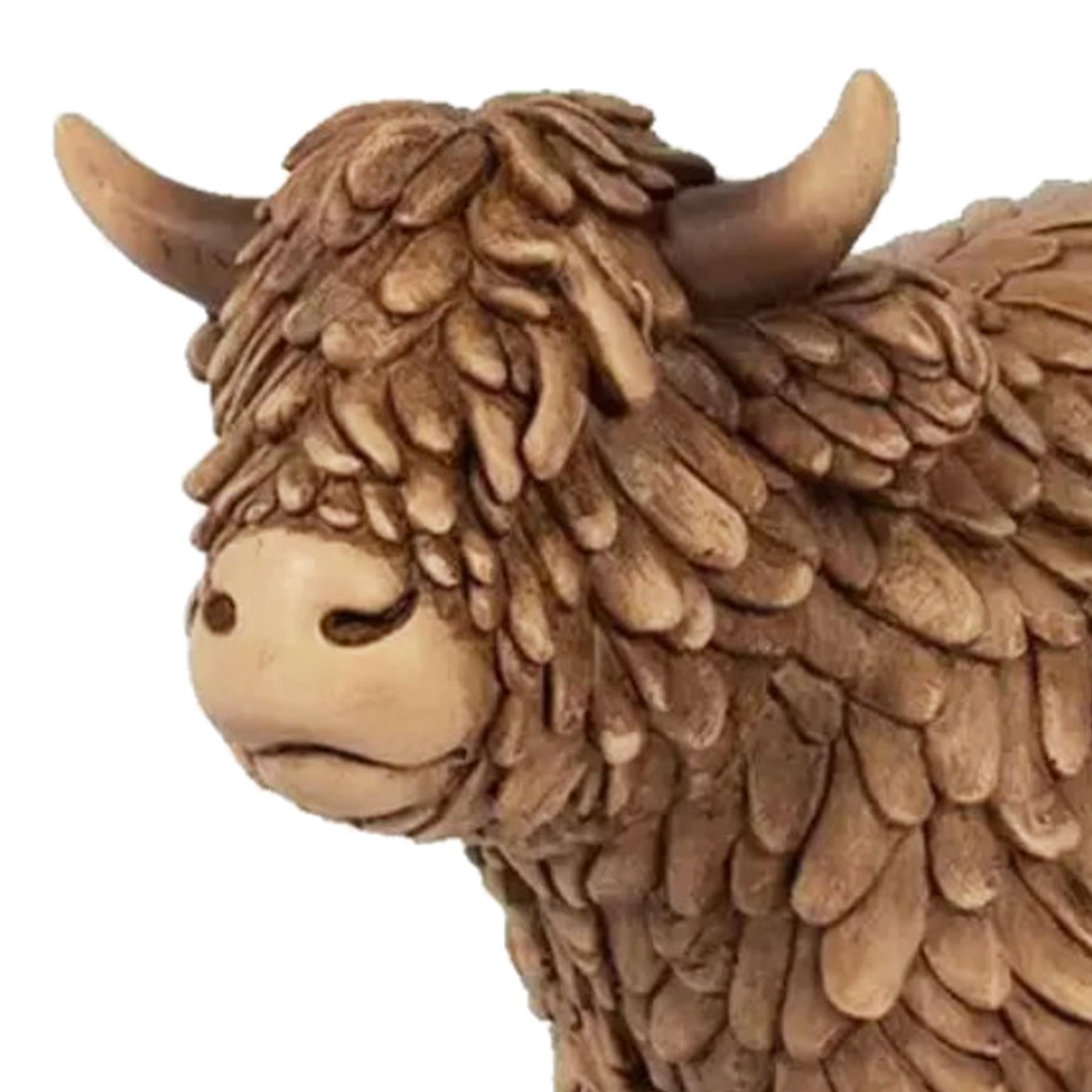 Highland Cow Ornament 19cm Gift - Standing Hughie Cow