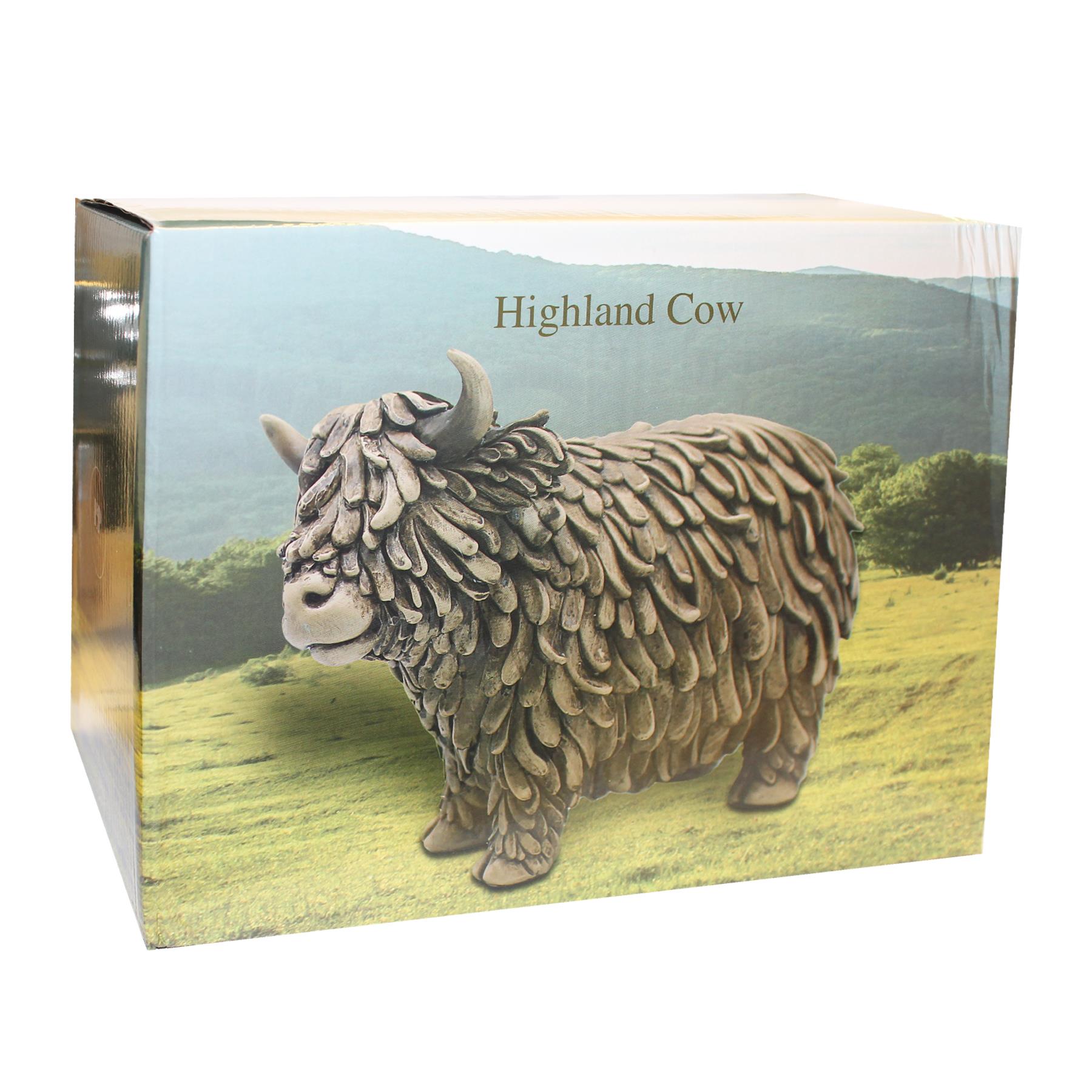 Highland Cow Ornament 19cm Gift - Standing Hughie Cow
