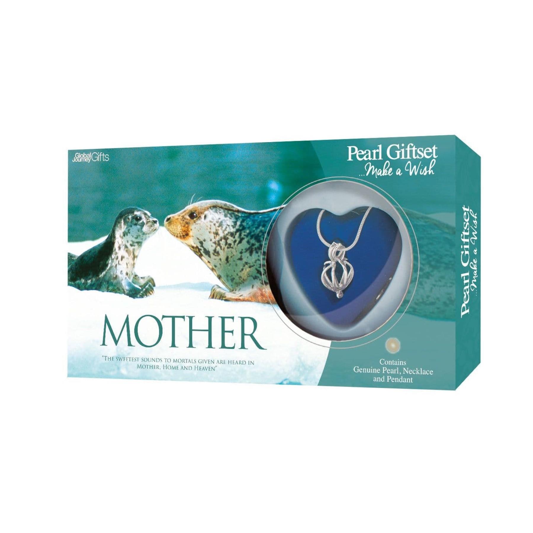 Mother Wish Pearl and Pendant Necklace Gift Set