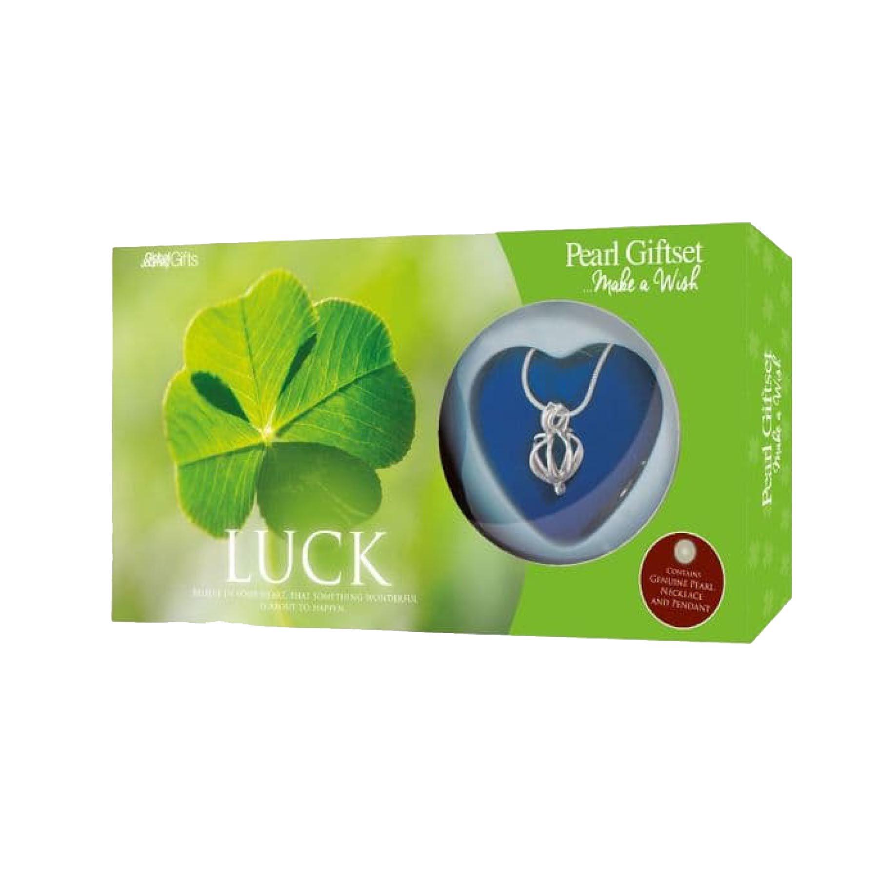 Luck Wish Pearl and Pendant Necklace Gift Set