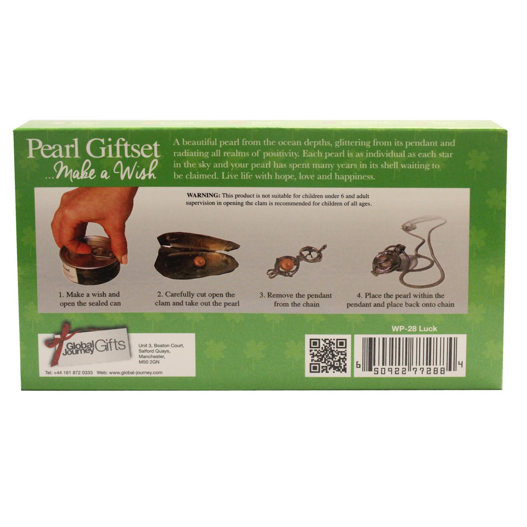 Luck Wish Pearl and Pendant Necklace Gift Set