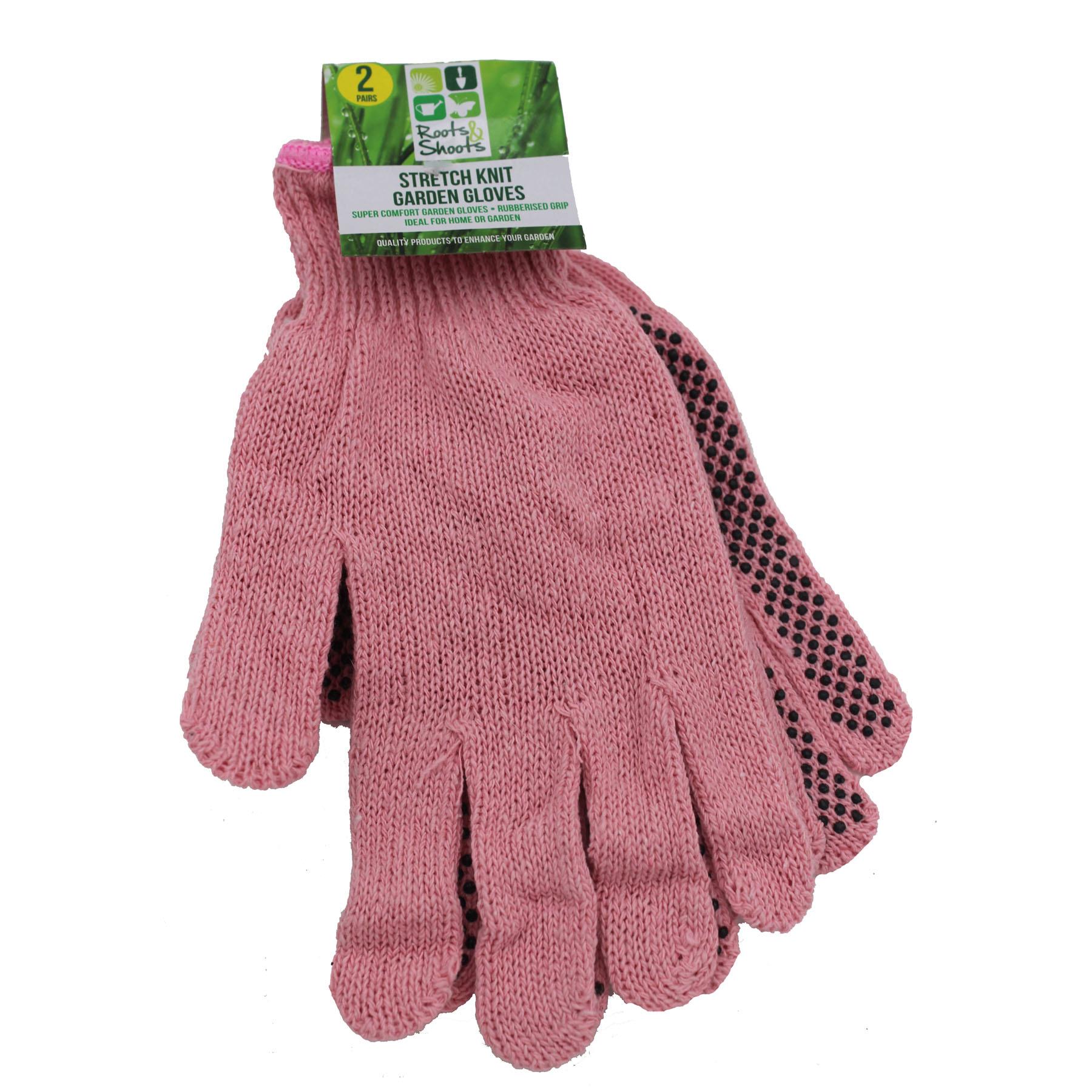 image463118467.jpg Pack of 2 Garden Gloves with Grip, Super Comfort Stretch - Pink