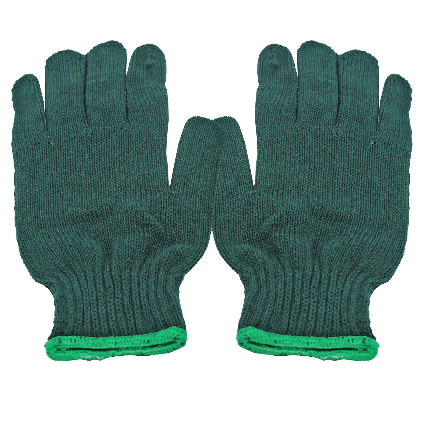 Pack of 2 Garden Gloves with Grip, Super Comfort Stretch - Green