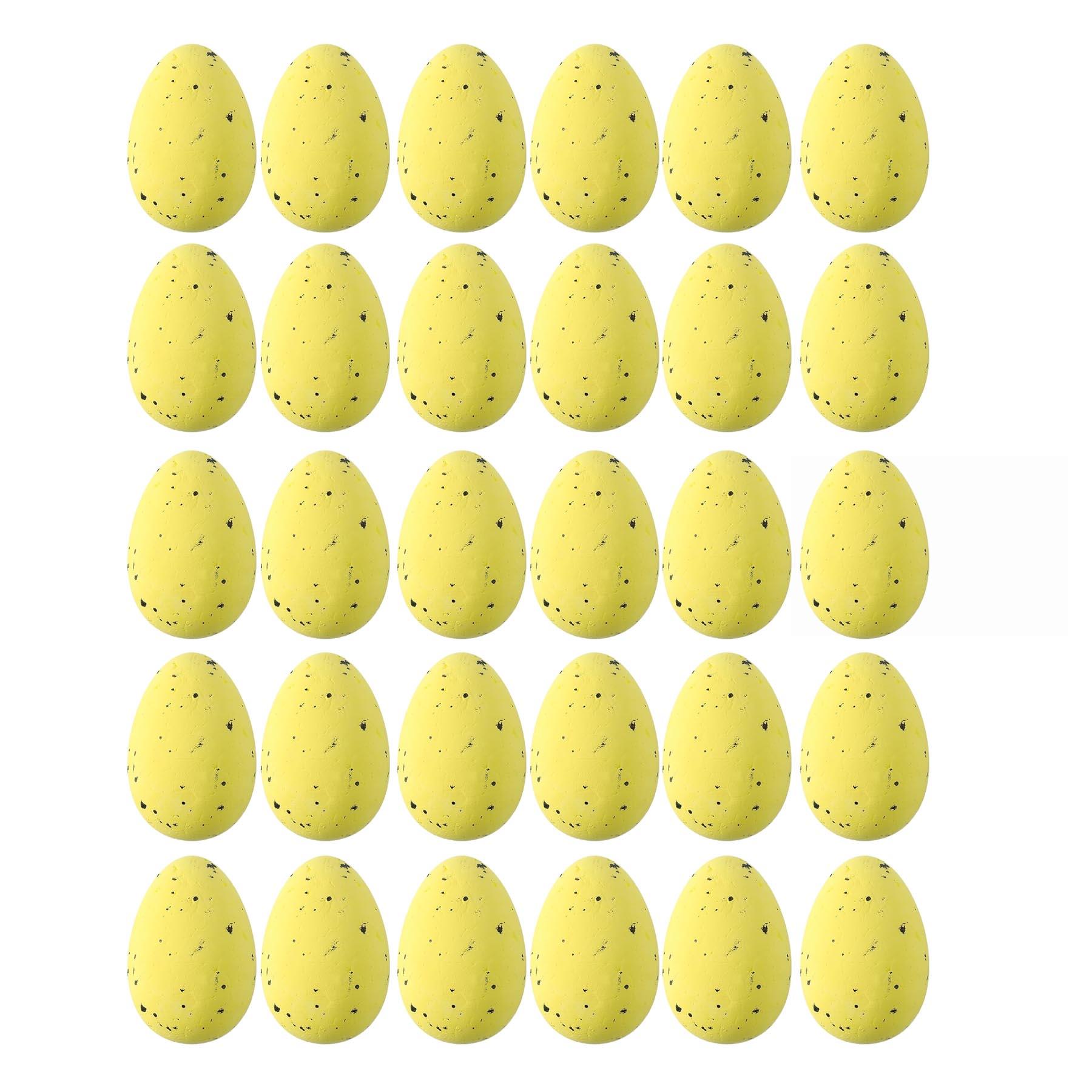 Easter Foam Eggs 30 Pack Ideal for Crafts and Easter Egg Hunts - Yellow