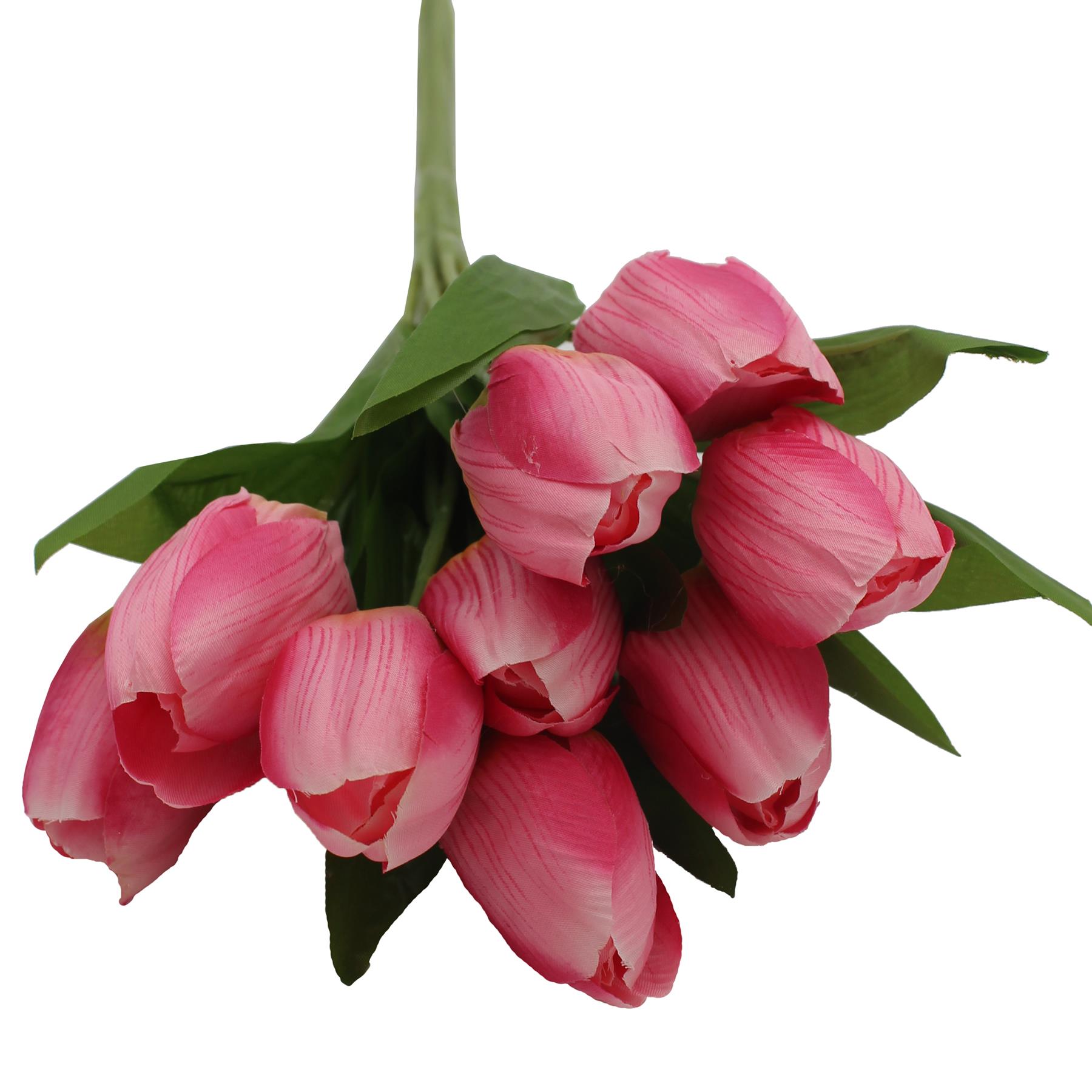 Artificial Tulips Flowers for Wedding Valentines Memorial Graveside - Pink
