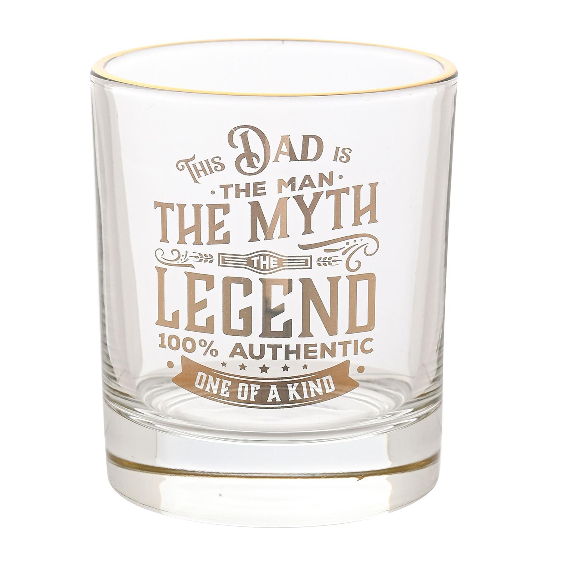Dad Legend Whisky Glass Tumbler by Harvey Makin