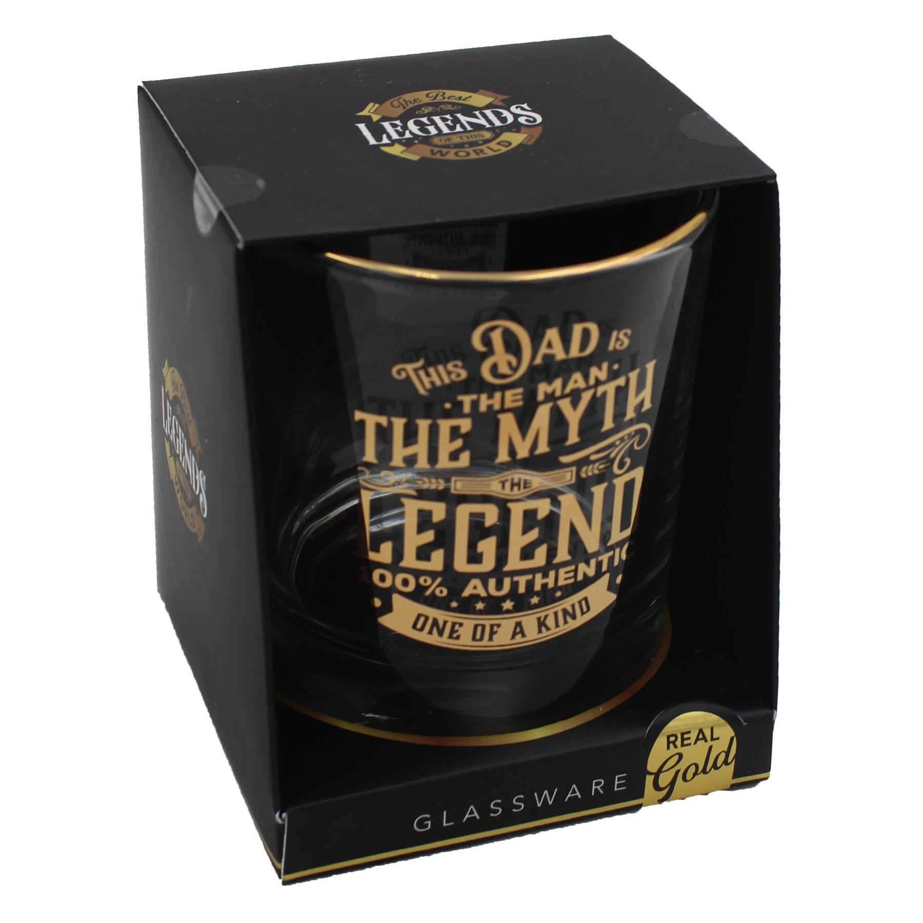 Dad Legend Whisky Glass Tumbler by Harvey Makin