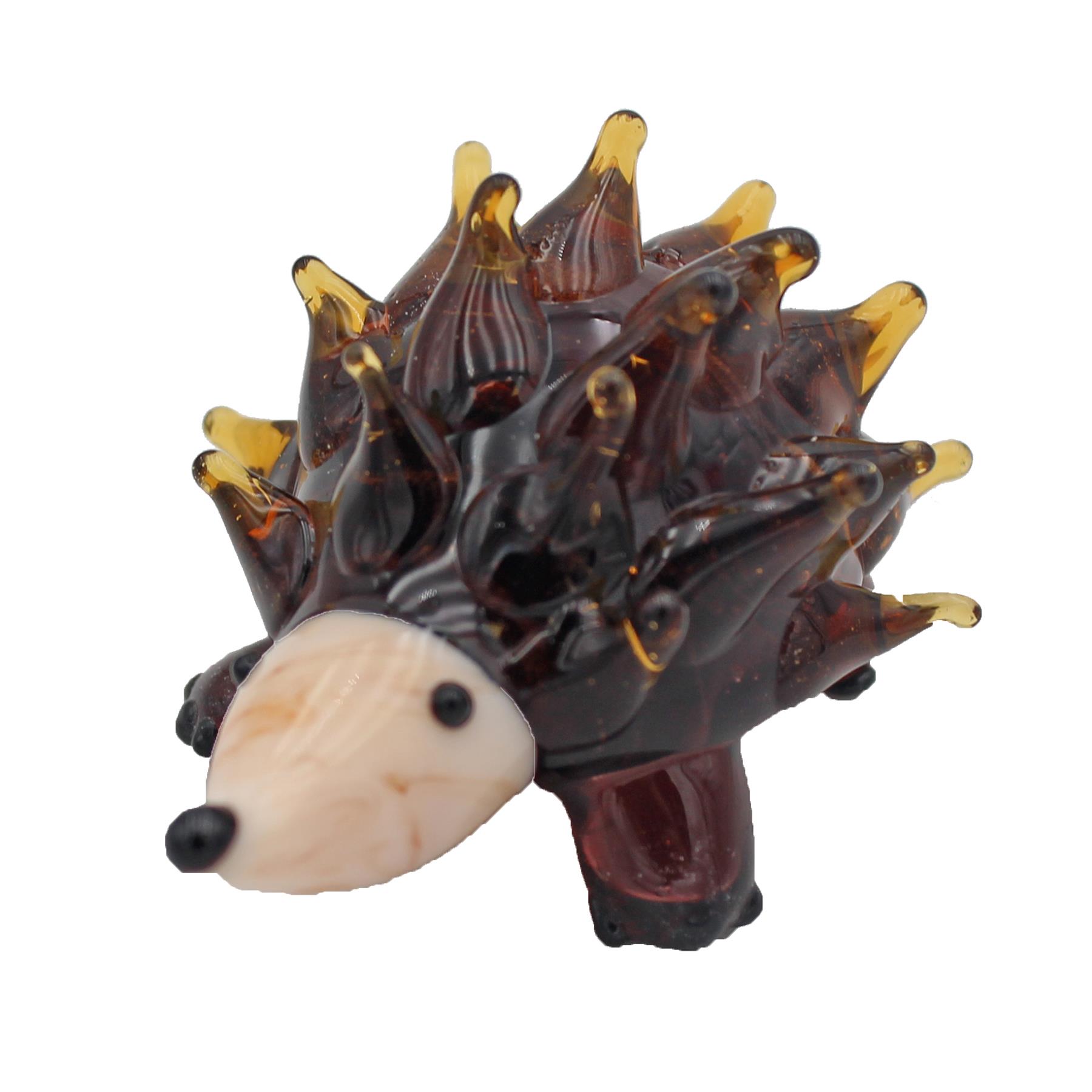 Objet D'art Glass Animal Ornament Mini Room Decoration - Hedgehog
