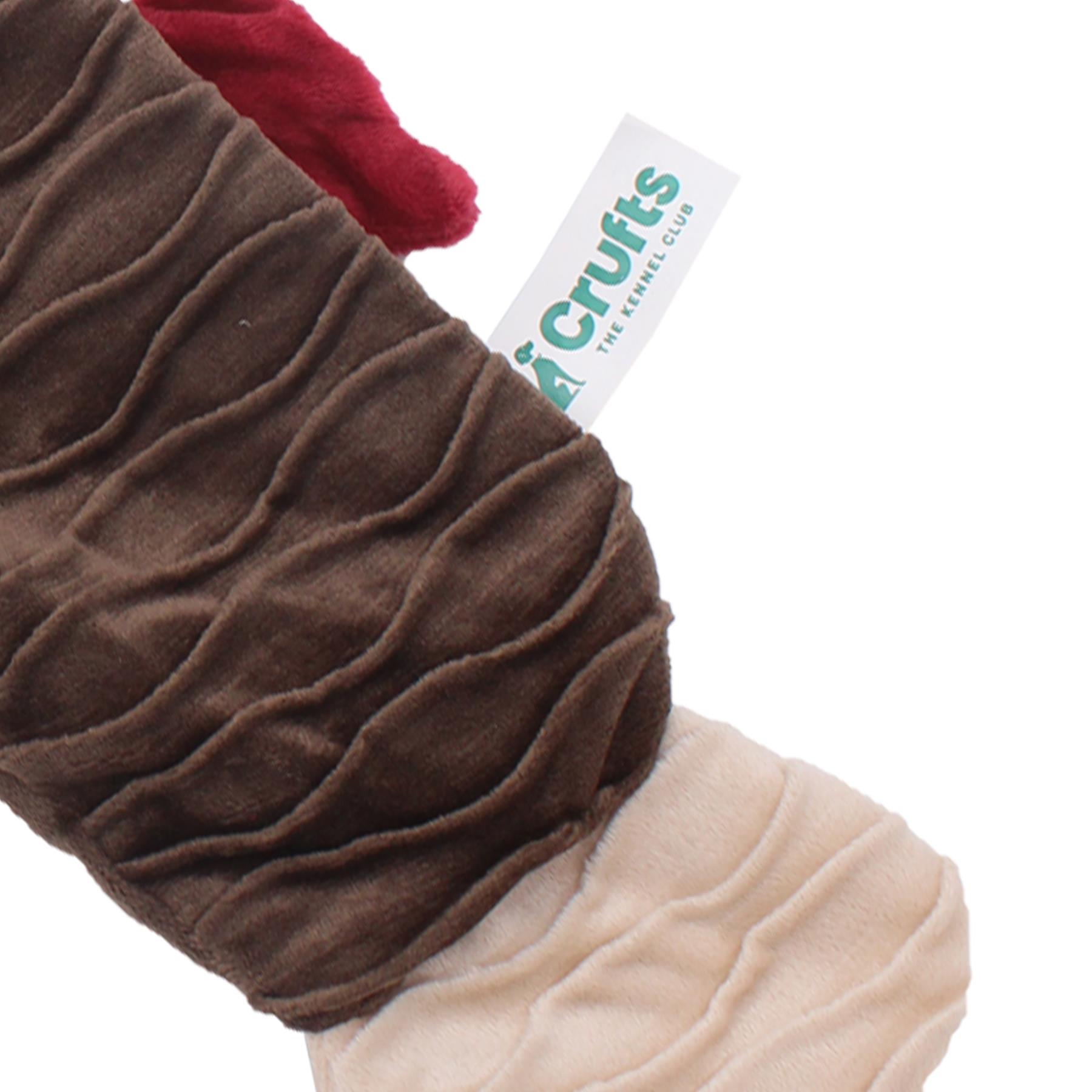 Crufts Dog Toy - Crinkle Duck with Squeaker 45cm - Dog Toy - Red Beak