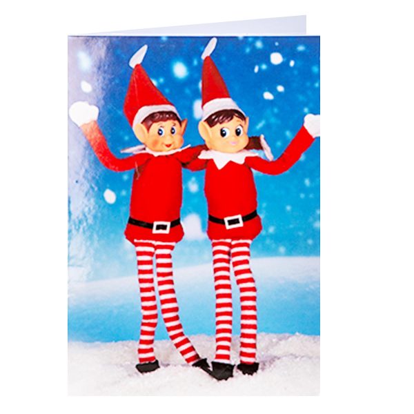 Christmas Cards with Envelopes 6 Pack Fun Naughty Elf Designs