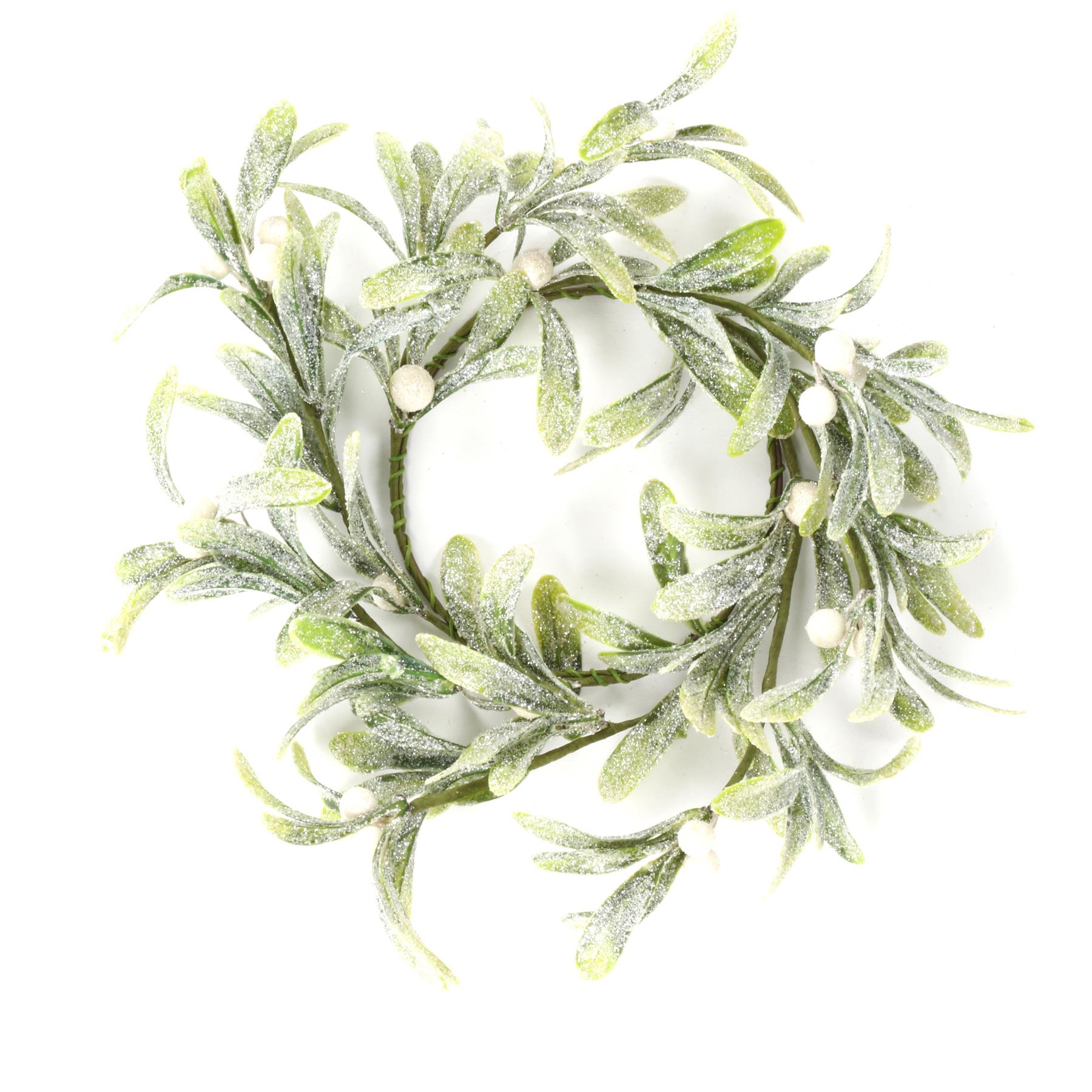 Christmas Mistletoe Wreath 11cm Artifical Door Decoration