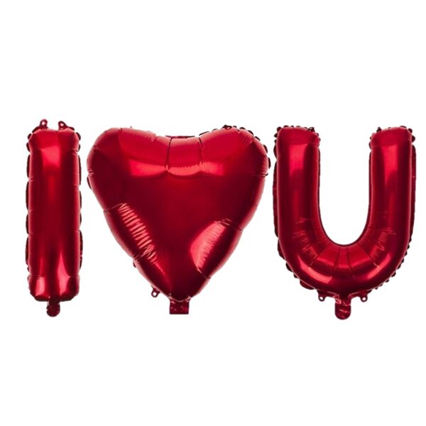 image380329507.jpg Red Foil "I Love U" Balloon Valentines Day Decoration 40cm - Inflate with Air