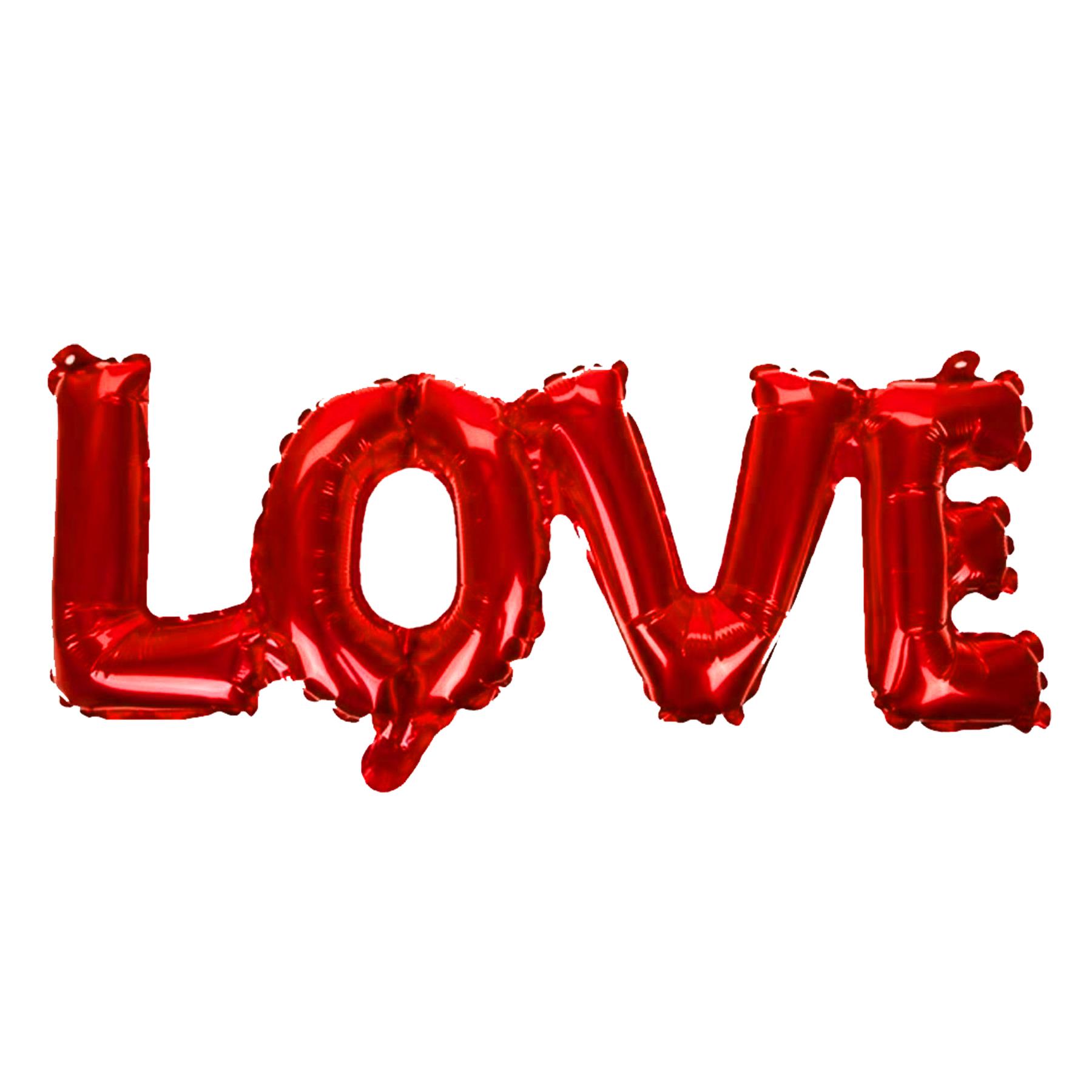 Red Foil "Love" Balloon Valentines Day Decoration 15cm - Inflate with Air