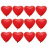 Pack of 12 Heart Balloons Red Valentines Decorations