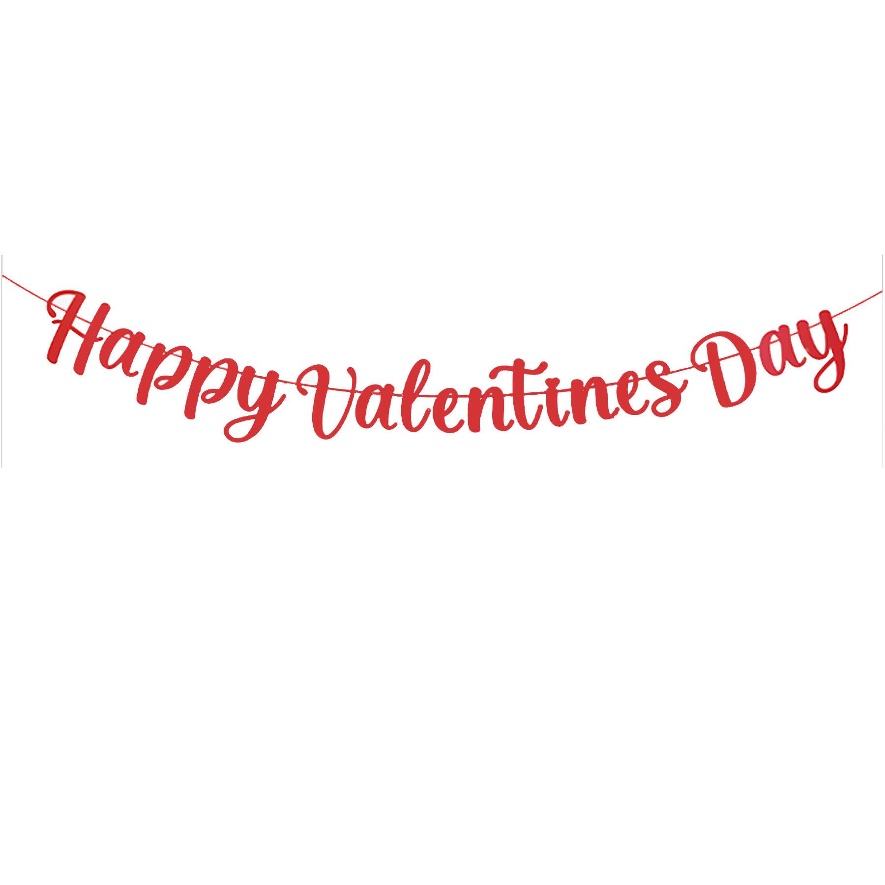 Happy Valentines Day Banner 1.5M Red Foil Decoration