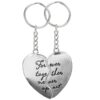 Couples Heart Keyrings Set Valentines Day Gift 'Forever Together Never Apart'