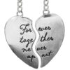 Couples Heart Keyrings Set Valentines Day Gift 'Forever Together Never Apart'