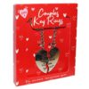Couples Heart Keyrings Set Valentines Day Gift 'Forever Together Never Apart'