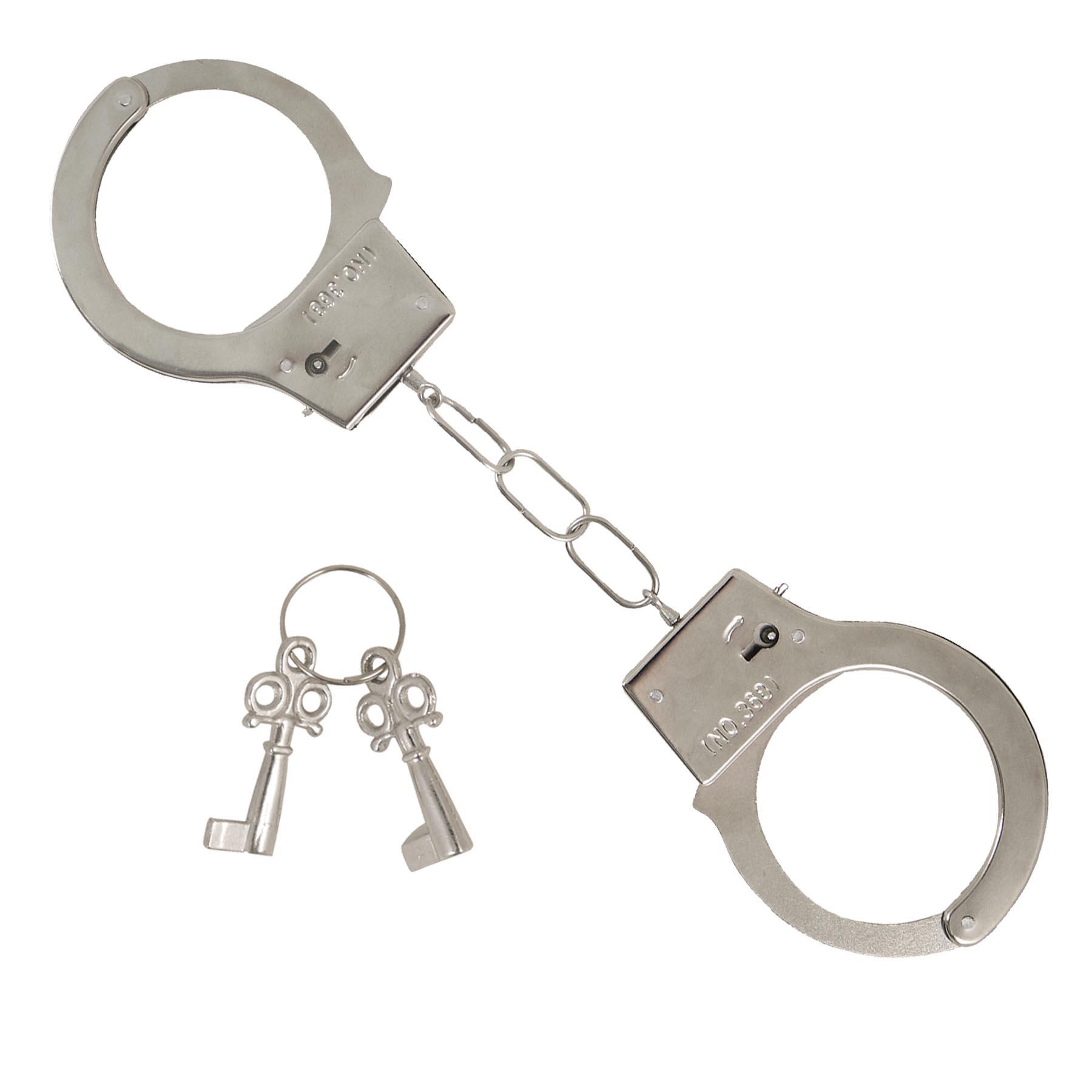 Metal Handcuffs Toy Fancy Dress Accessory Valentine's Day
