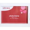 Valentine Photo Frame 4" x 6" Picture White with Heart Spinner
