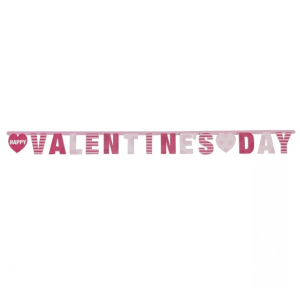 Happy Valentines Day Banner 1.8M Pink Decoration