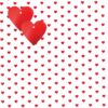 Valentines Wrapping Paper Sheets and Tags Pack of 2 White with Hearts