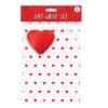 Valentines Wrapping Paper Sheets and Tags Pack of 2 White with Hearts