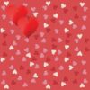 Valentines Wrapping Paper Sheets and Tags Pack of 2 Red with Hearts