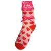 image483996282.jpg Ladies Valentines Socks Super Cosy Hearts Size 4 - 6 Pink and Red
