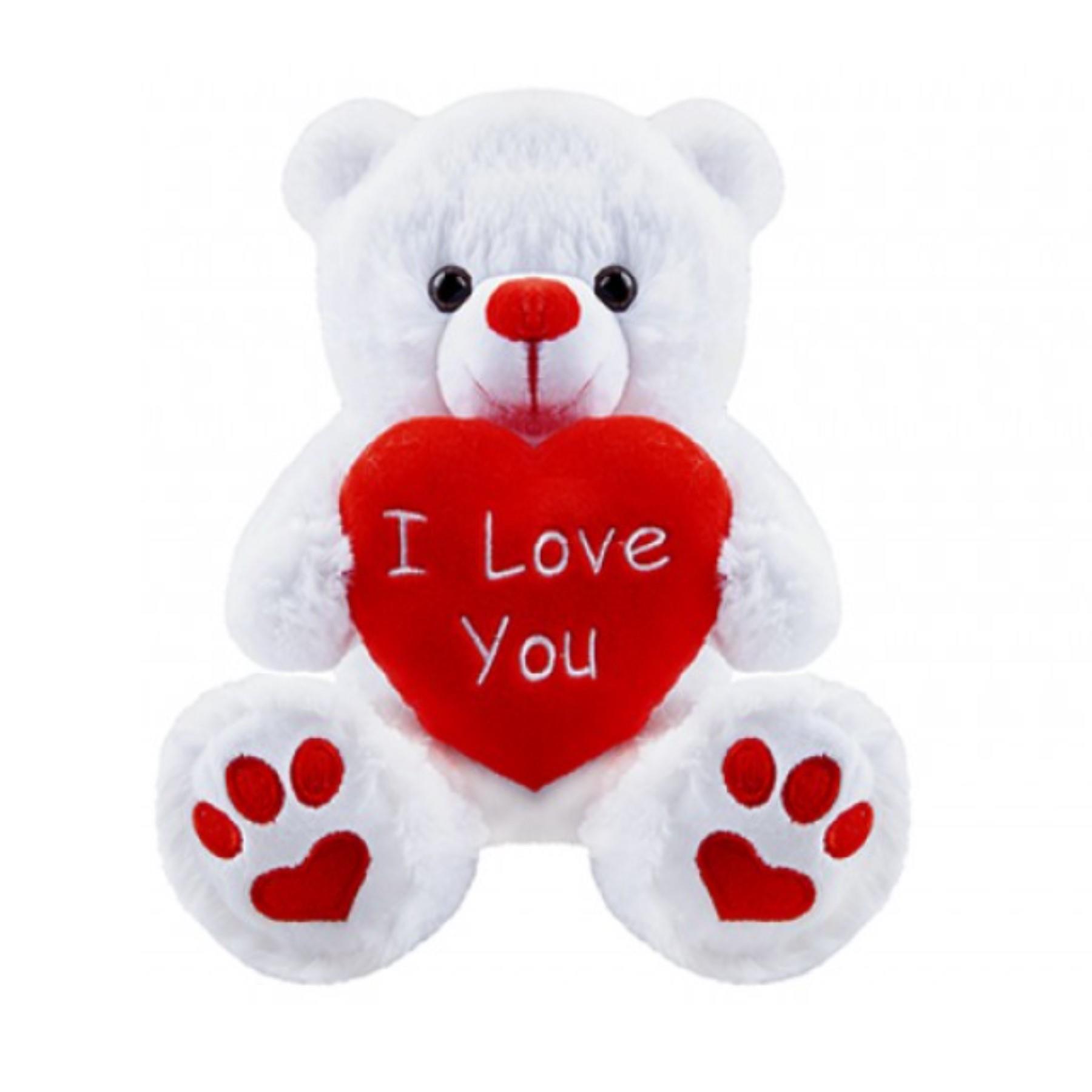 White Teddy Bear Holding a Heart I Love You Super Soft Valentine's Day Gift