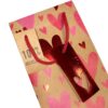 Valentines Day Bottle Bag Red Heart Design With Foil Details - 35.5cm x 12.5cm