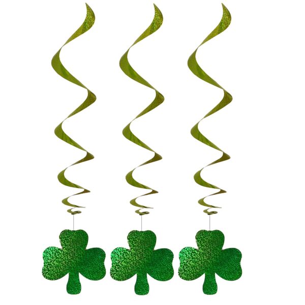 image382675148.jpg St Patrick's Day Hanging Spiral Shamrock 3 Piece Decorations