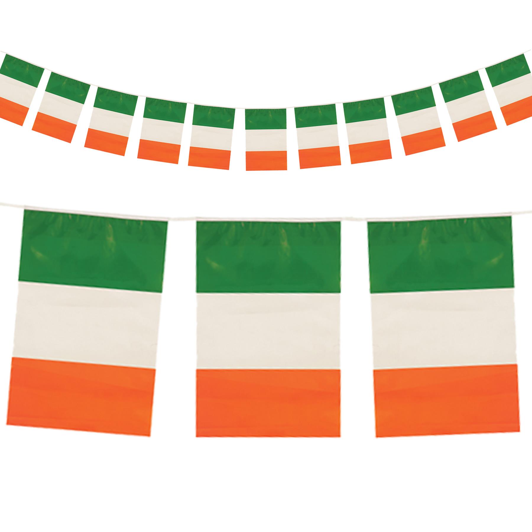 St Patricks Day Irish Flag Banner 4 Metre Bunting Decoration