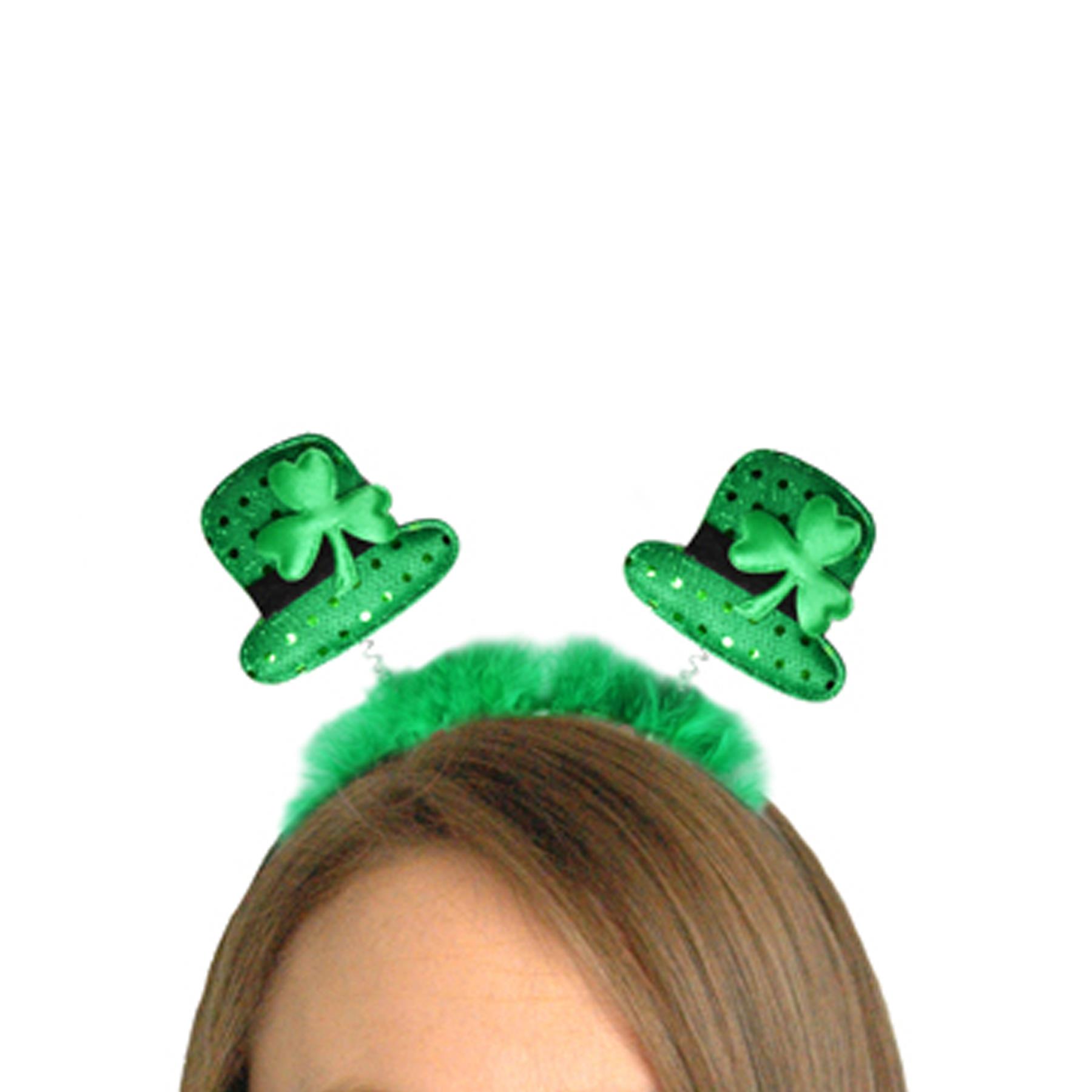 St Patricks Day Leprechaun Hat Head Bopper Green Party Dress Up