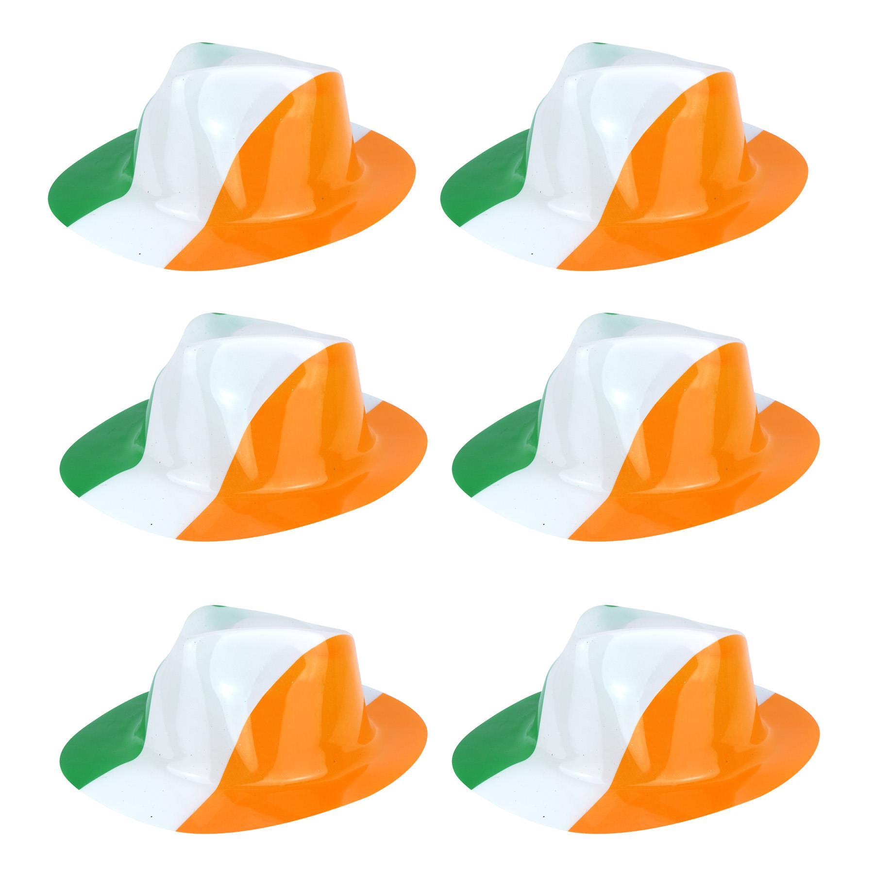 St Patricks Day Cowboy Hats x6 Irish Flag Hat Novelty Dress Up