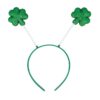 St Patricks Day Shamrock Head Bopper Green Glitter Clover Party Dress Up