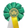 St Patricks Day Rosette Badge with Yellow /White Ribbons Party Dress Up Accessories