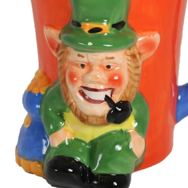 Leprechaun Ceramic Mugs Set of 4 St Patricks Day Colourful Novelty Gift Boxed