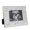 Silver Plated Baby's Scan Photo Frame with Embossed Detail 5" x 3.5"