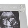 Silver Plated Baby's Scan Photo Frame with Embossed Detail 5" x 3.5"