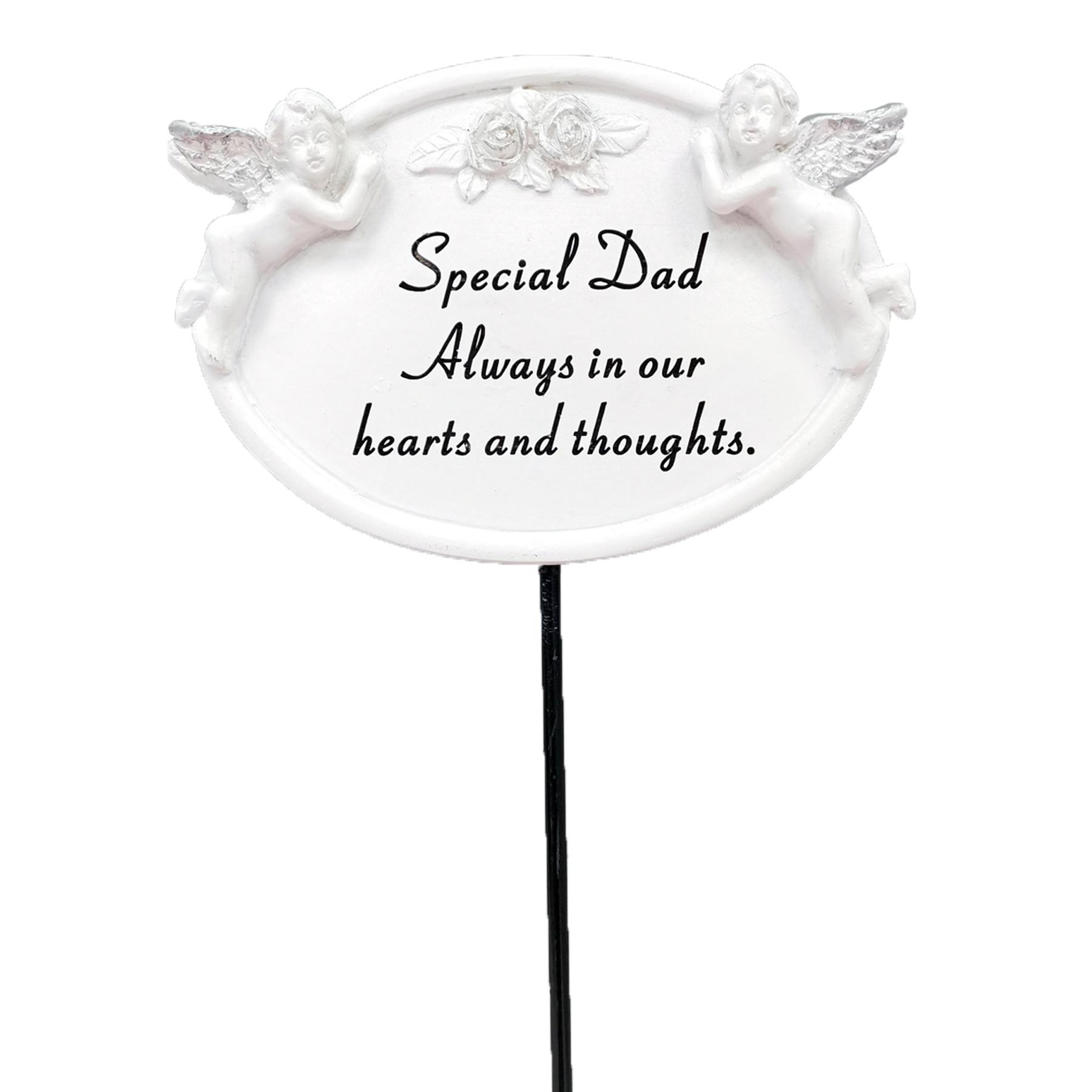 Graveside Oval Memorial Plaque on a Stick - Special Dad