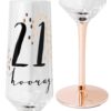 Luxe Birthday Champagne Flute with Rose Gold Stem by Hotchpotch - 21st