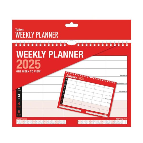 2026 Easy View Weekly Planner Calendar with 5 Columns