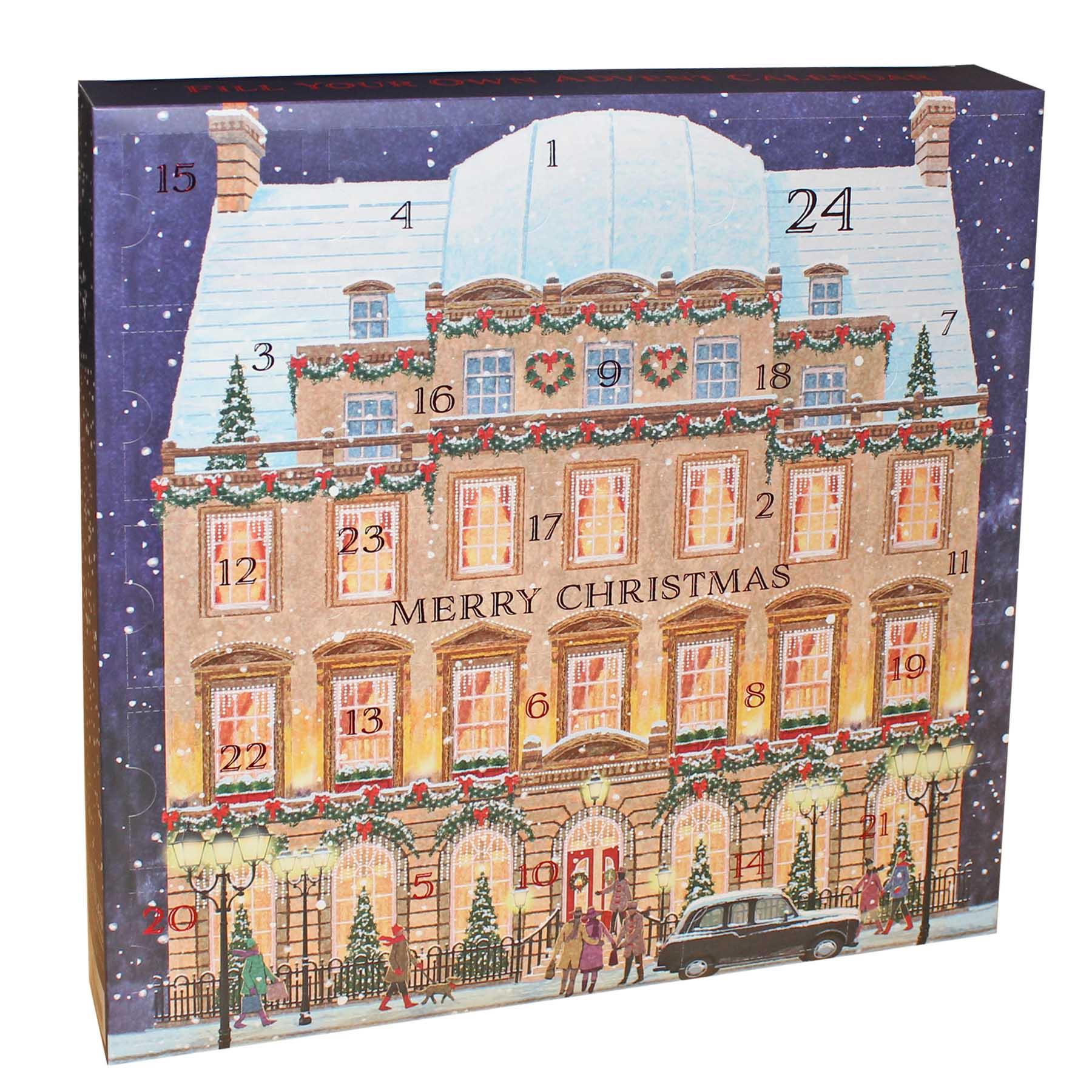 Christmas Advent Calendar to Fill Yourself 39cm x 39cm Add your own Gifts -Festive Hotel