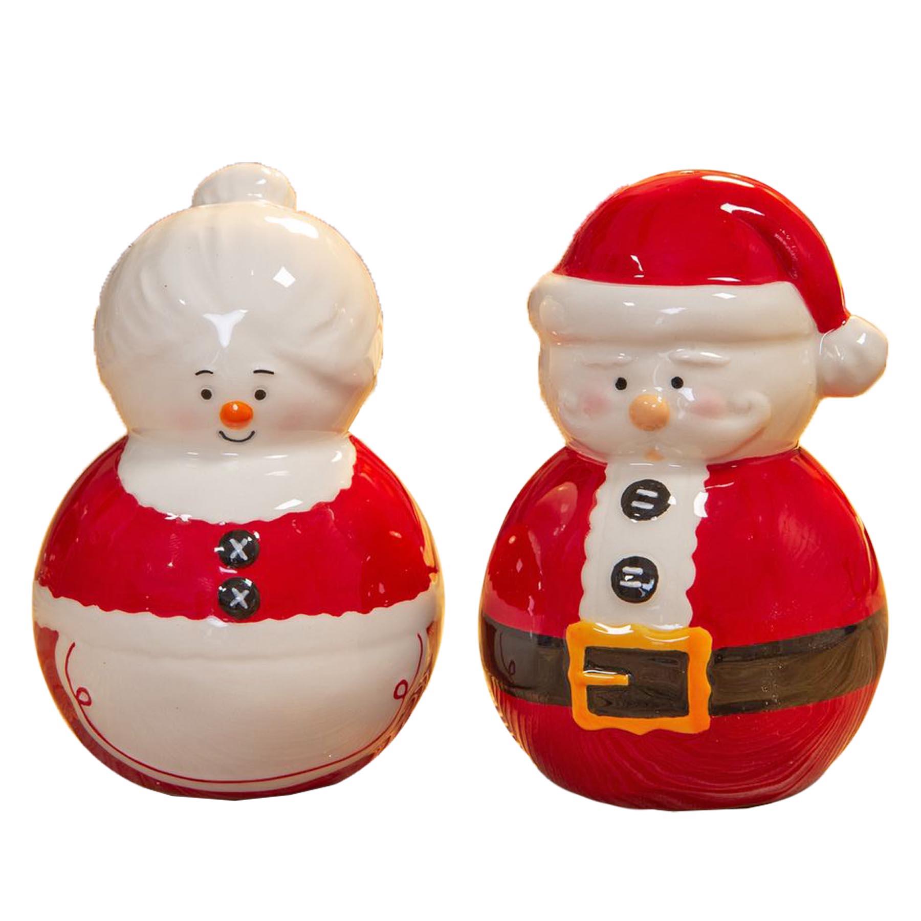 Christmas Salt and Pepper Set Novelty Cruet Set - Santa and Mrs Claus